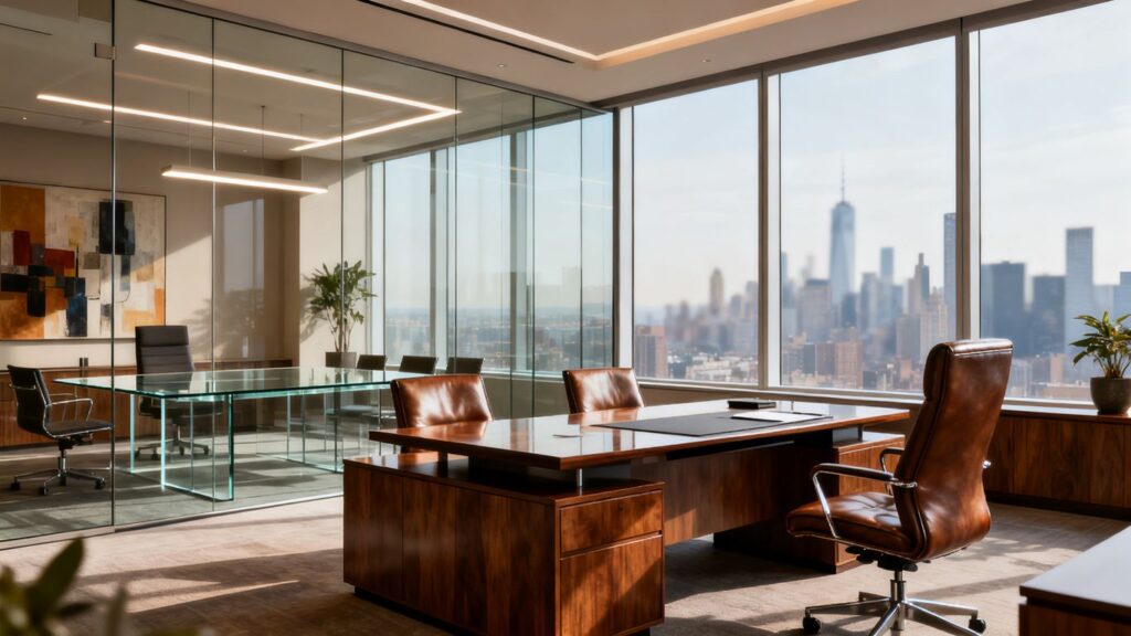 Business professional working in a modern office